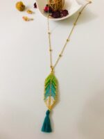 Yaprak Miyuki Uzun Kolye (Renk Seçenekli) - Görsel 3