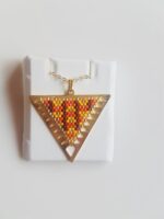 Gold Piramit Miyuki Kolye - Görsel 2