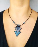 Gri Mavi Miyuki Kolye - Görsel 2