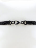 Gül Desen Siyah Kordon Miyuki Bileklik - Görsel 2
