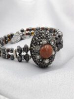 Yıldız Taşı Hematit Kordon Saat Tipi Bileklik - Görsel 2