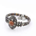 Yıldız Taşı Hematit Kordon Saat Tipi Bileklik