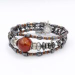 Kırmızı Akik - Hematit Kordon Saat Tipi Bileklik