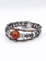 Kırmızı Akik - Hematit Kordon Saat Tipi Bileklik