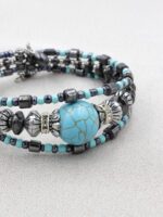 Firuze - Hematit Kordon Saat Tipi Bileklik - Görsel 2