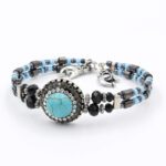Turkuaz Taşlı Pırlanta Bileklik