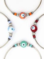 Cam Boncuk Ucu Açık Nazar Bileklik (Renk Seçenekli) - Görsel 3