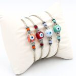 Cam Boncuk Ucu Açık Nazar Bileklik (Renk Seçenekli)