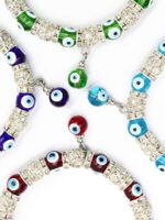 Pırlanta Halka Cam Boncuk Lastikli Bileklik (Renk Seçenekli) - Görsel 2