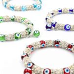 Pırlanta Halka Cam Boncuk Lastikli Bileklik (Renk Seçenekli)