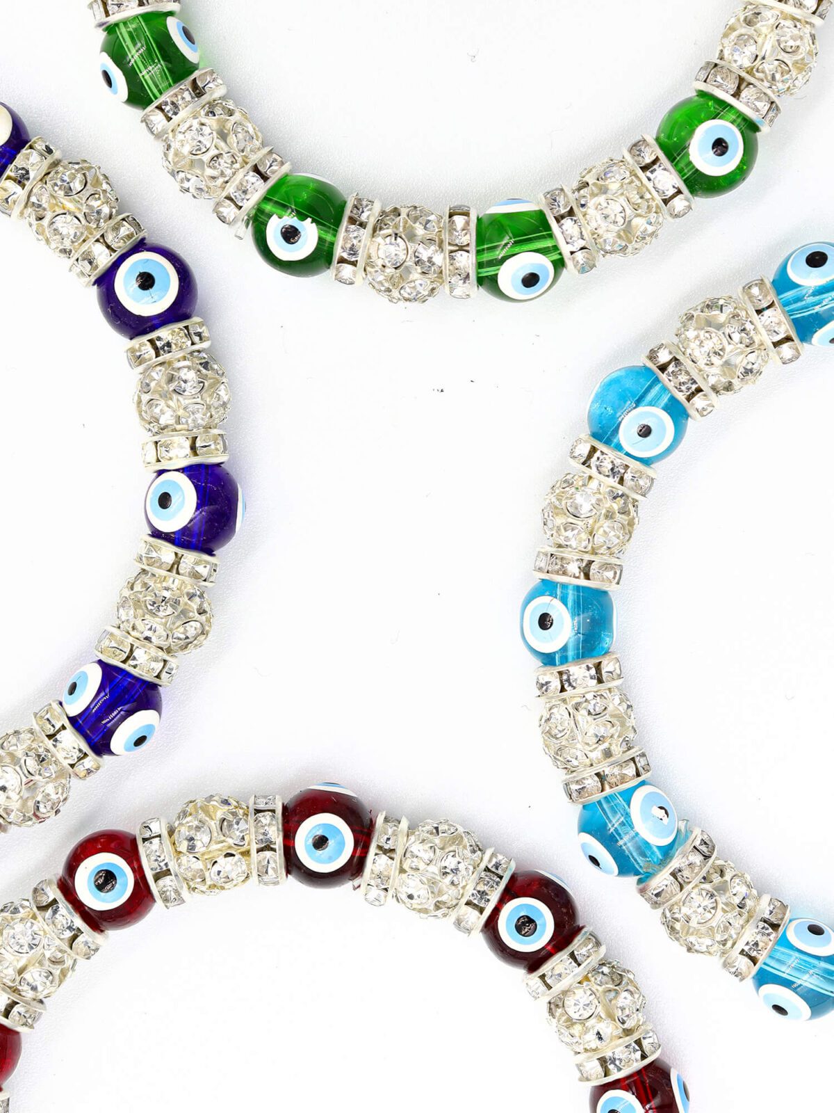 pırlanta halka cam boncuk lastikli bileklik (renk seçenekli) - görsel 3