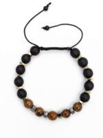 Kaplan Gözü Doğal Taş Erkek Bileklik - Görsel 2