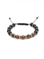 Kaplan Gözü Doğal Taş Erkek Bileklik