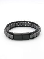 Silindir Hematit Erkek Bileklik - Görsel 2