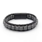 Silindir Hematit Erkek Bileklik
