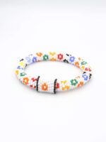 Hapishane İşi Çiçekli Beyaz Bileklik - Görsel 2