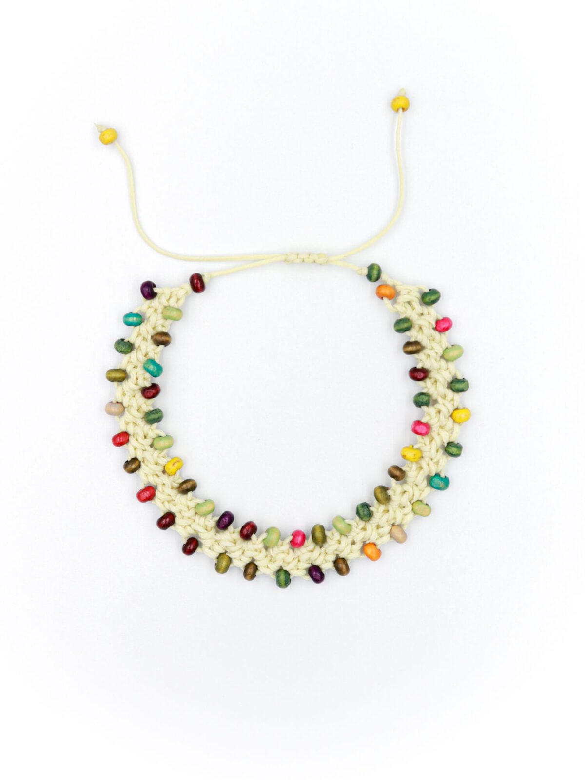 b1k032.jpg tahta boncuklu otantik asansörlü bileklik - görsel 1