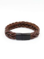 Kahverengi Burgu Deri Bileklik - Görsel 2