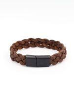 Kahverengi Burgu Deri Bileklik - Görsel 2