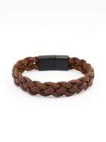 Kahverengi Burgu Deri Bileklik