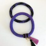 İkili Mor Renkli Hapishane İşi Bileklik (2'li)