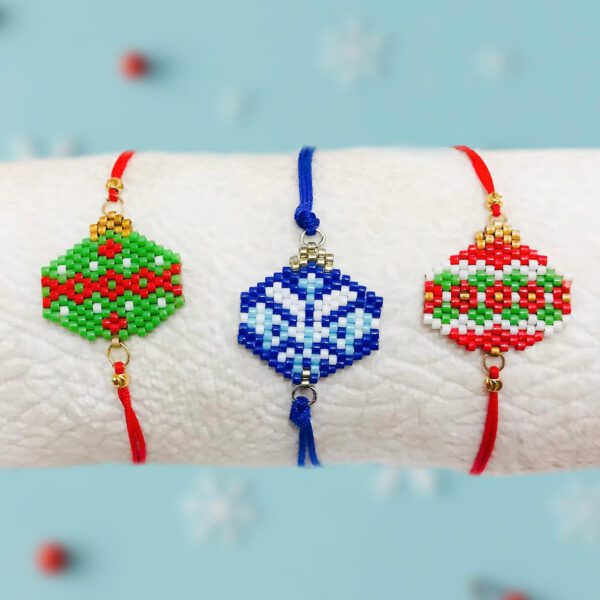 Yılbaşı Desenli Miyuki Bileklik (Seçenekli)