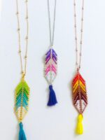 Yaprak Miyuki Uzun Kolye (Renk Seçenekli)