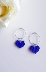 Mavi Kalp Miyuki Küpe