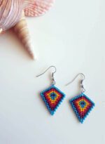 Renkli Muska Miyuki Küpe