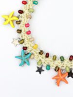 Tahta Boncuklu Yıldız Salkım Halhal - Görsel 3