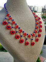 Papatyam Kırmızı Kristal Kolye