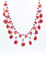 Papatyam Kırmızı Kristal Kolye - Görsel 2