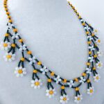 Papatyam Beyaz Kristal Kolye