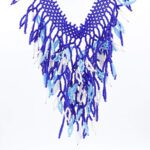 Mavi Yapraklı Saçak Kolye