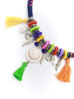 Deniz Kabuklu Püsküllü Otantik Kolye - Görsel 2