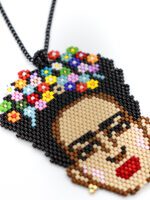 Frida Kahlo Büyük Boy Miyuki Kolye - Görsel 2