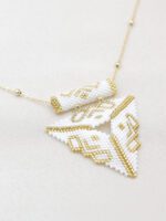 Üçgen Muska Miyuki Kolye - Görsel 3