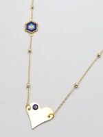 Nazarlıklı Kalpli Miyuki Kolye - Görsel 2