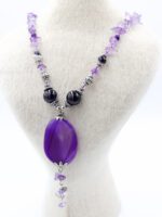 Amatist Kırık Taşlı Kolye - Görsel 2