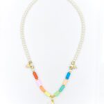 Deniz Kabuğu Salkım İncili Fimolu Uzun Kolye