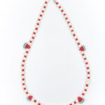 Karpuz Figürlü Fimolu İncili Kolye