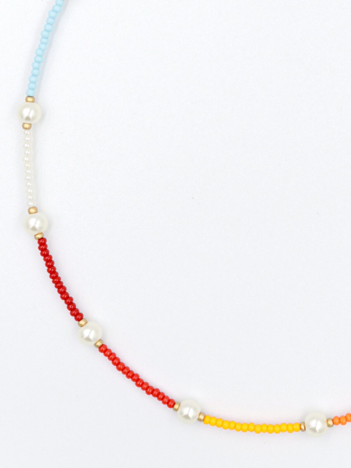 gökkuşağı kum boncuk i̇ncili choker kolye - görsel 3