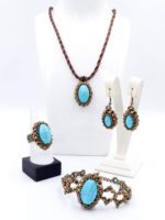 Turkuaz Doğal Taş Hürrem Takı Seti