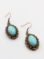 Firüze Taşlı Hürrem Küpe - Görsel 2