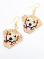 Köpek Figürlü Miyuki Küpe - Görsel 2