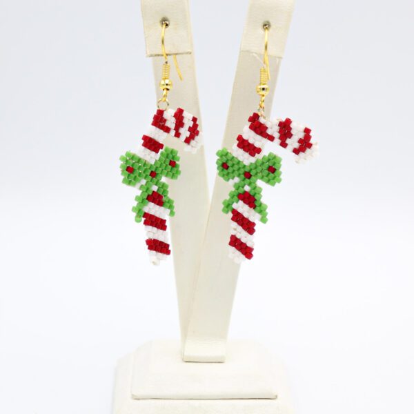 Yeni Yıl Baston Şeker Miyuki Küpe