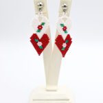 Kalpli Çiçekli Miyuki Küpe