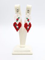 Kalpli Çiçekli Miyuki Küpe