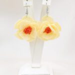 Sarı Menekşe Tığ İşi Küpe