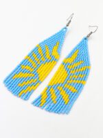 Güneşli Gökyüzü Saçak Küpe - Görsel 3